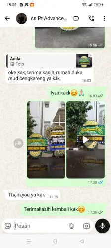 Testimonial Papan Bunga Pernikahan parepare