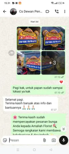 Testimonial Papan Bunga Pernikahan parepare